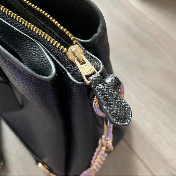 Black Coach Bag with Chain Crossbody - Picture 9 of 16